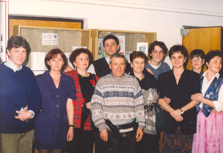 Casalgrandei küldöttség a könyvtárban