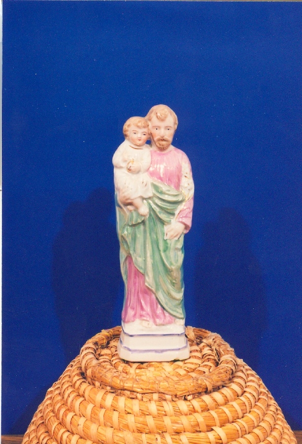 Szent József Jézuskával, kis szobor