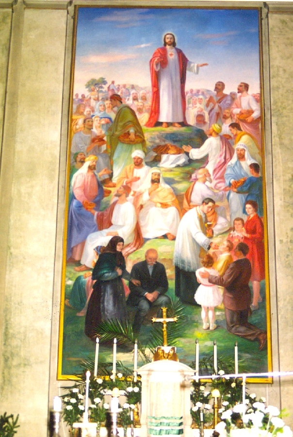 Templombelső: A főoltár freskója